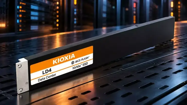 Kioxia'dan 122 TB Kapasiteli Yeni LD4 SSD Serisi — Kioxia LD4 SSD serisi, E1.L form faktörü, QLC NAND teknolojisi, veri merkezi depolama, PCIe 5.0 SSD