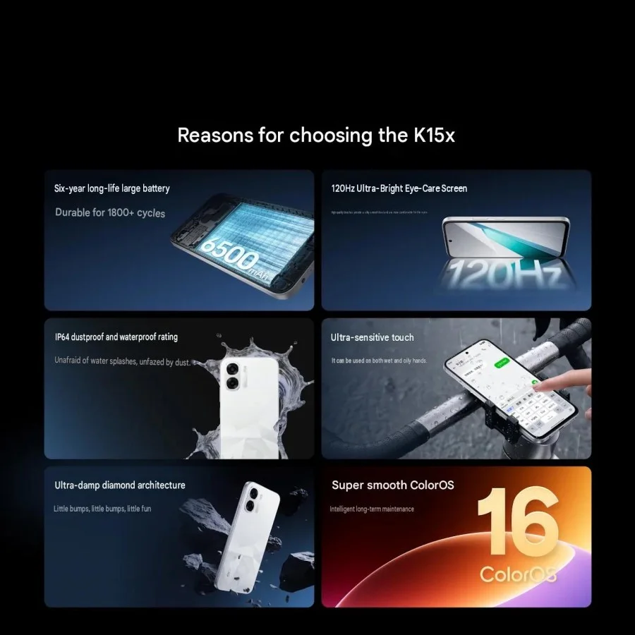 Oppo K15s ve K15x Tanıtıldı: İşte Özellikleri — Oppo K15s özellikleri, Oppo K15x fiyatı, Oppo K serisi yeni modeller, MediaTek Dimensity 6360 Max, Oppo K15x batarya kapasitesi
