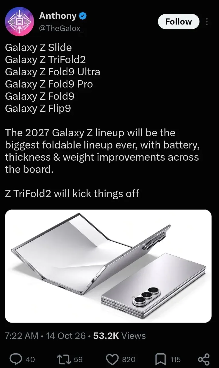 Samsung Katlanabilir Telefon Ailesini Genişletiyor: İki Yeni Model Yolda — Galaxy Z Slide, katlanabilir telefon modelleri, yeni nesil katlanabilir telefon, Samsung ekran teknolojileri