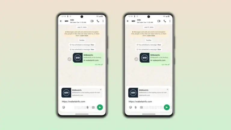 WhatsApp Android'de sohbet çubuğunu yeniliyor