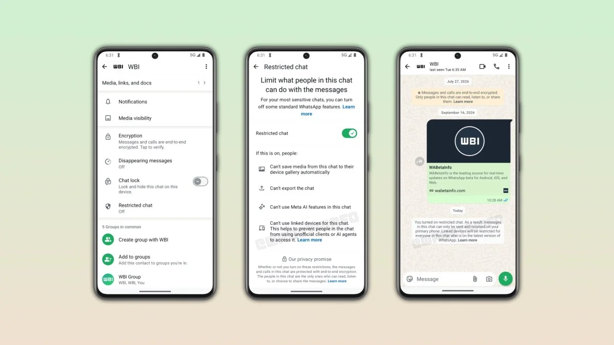 WhatsApp'ta Sohbet Kısıtlama Dönemi Başlıyor — WhatsApp Restricted Chat özelliği, WhatsApp beta programı, uçtan uca şifreleme, WhatsApp gizlilik ayarları, mesajlaşma güvenliği