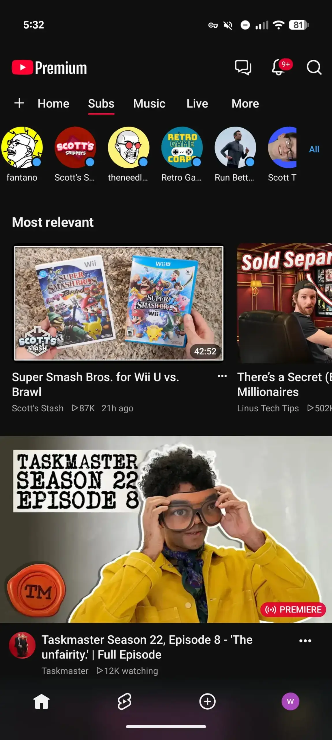 YouTube Mobil Uygulamasında Büyük Tasarım Değişikliği — YouTube Abonelikler sekmesi, özel beslemeler, YouTube arayüz tasarımı, YouTube Premium özellikleri